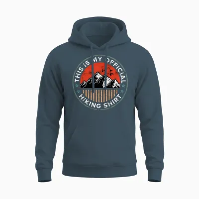 This Is My Official Hiking Shirt Wanderlust Unisex Hoodie - Dark Heather