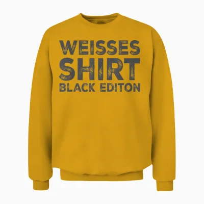 White Shirt Black Edition T-Shirt, Black, S Unisex Sweatshirt - Gold