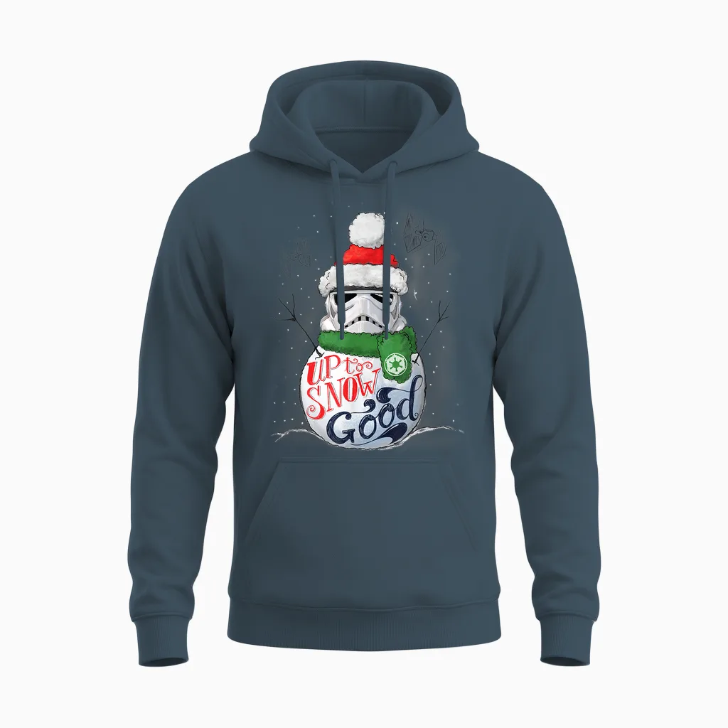Star Wars Stormtrooper Up to Snow Good Funny Holiday Unisex Hoodie in Dark Heather