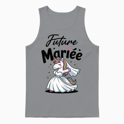 Future Bride Evjf Humor Team Wedding Bride Unicorn Woman Unisex Tank Top - Sport Grey