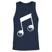 Music Note Lovers Unisex Tank Top - Navy – 2