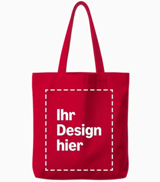 Custom Long Sleeve Shirt with Your Image on the Front Tote Bags - Red
