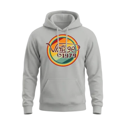 Vintage 1979 Curve Unisex Hoodie - Ash
