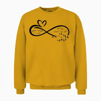 Vintage Memorial Heart Love Sign Grieving Unisex Sweatshirt - Gold
