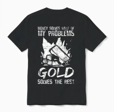 Gold Mining Unisex T-Shirt - Black