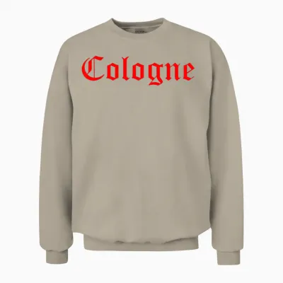 Cologne Schriftzug Köln Fans Unisex Sweatshirt - Sand