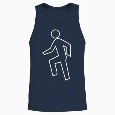 Everyday Im Shufflin White Unisex Tank Top - Navy