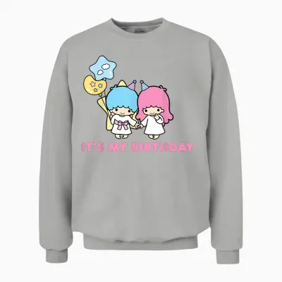 Little Twin Stars Its My Birthday Unisex Sweatshirt - Ash