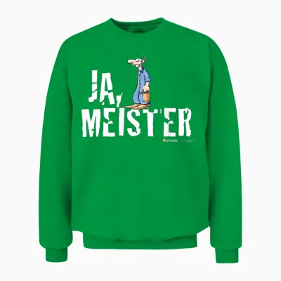 Werner & Meister Röhrich - Yes, Master T-Shirt, Black Unisex Sweatshirt - Irish Green