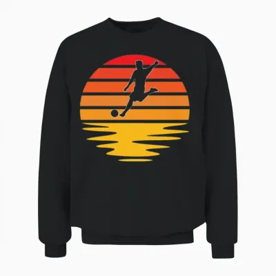 Soccer Retro Unisex Sweatshirt - Black