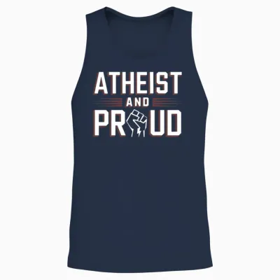 Atheist Skeptic Free Thinker and Secular Humanism Unisex Tank Top - Navy