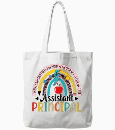 Assistant Principal Tote Bags - White