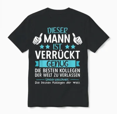 Men's Farewell Colleague Job Change Pension & New Job, Retirement T-Shirt, Black Unisex T-Shirt - Black