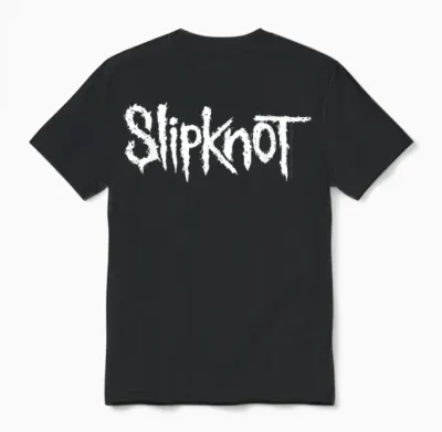 Slipknot Offizielles Logo T-Shirt - Herren, Unisex Kinder - Schwarz - Kurzarm - S - Klassische Passform - Einfarbig - Musik - Band-Fans, Klassisch, Unisex Unisex T-Shirt - Black