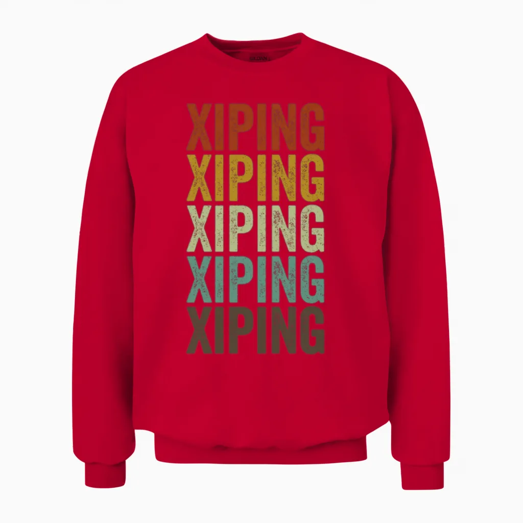 Xiping China Retro Vintage Unisex Sweatshirt - Red