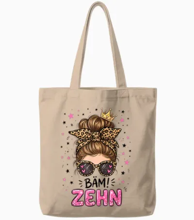 Bäm Zehn 10 Geburtstag Tote Bags - Natural