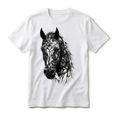 Gothic Horse Dark Horses Goth Art Wiccan Occult Unisex T-Shirt - White