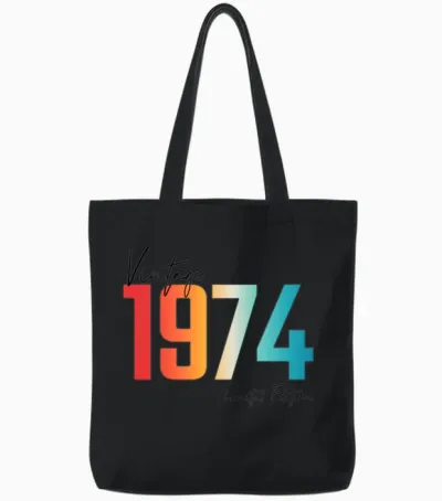 Vintage 1972 Limited Edition Tote Bags - Black