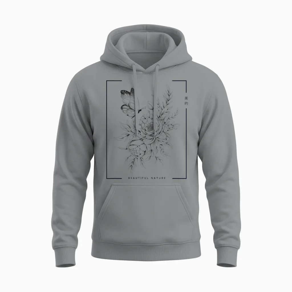 Japanese Aesthetic Tokyo Vaporwave Anime T-Shirt, Gray Unisex Hoodie in Sport Grey