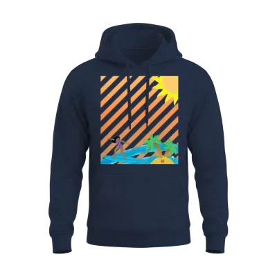 Surfer Girl - Summer Edition Unisex Hoodie - Navy