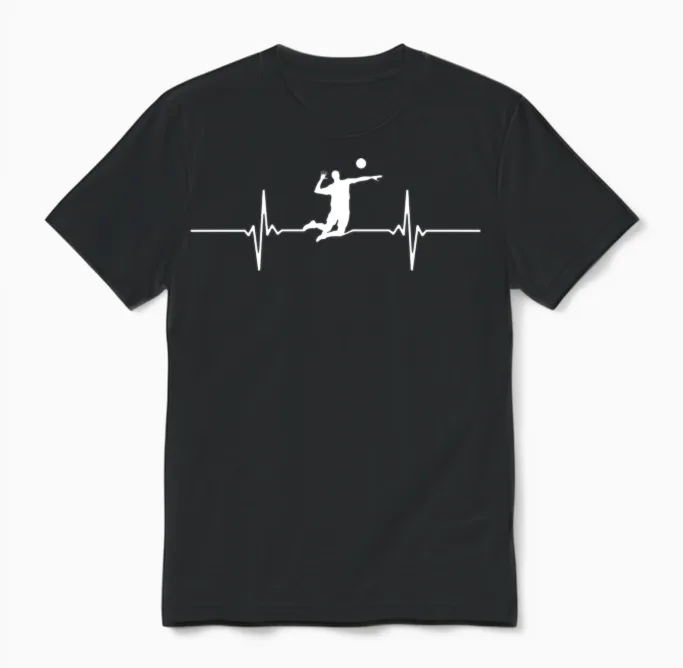 Volleyball Funny Unisex T-Shirt in Black