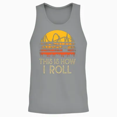 Roller Coaster Retro Design Unisex Tank Top - Sport Grey