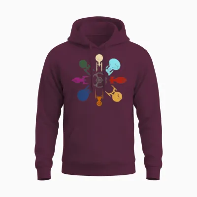 Starships (clock Layout) Unisex Hoodie - Maroon