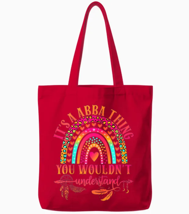 It's a Abba Thing You Wouldn't Understand Funny Abba Name Tote Bags in Red