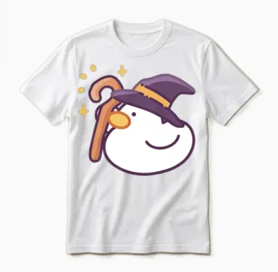 Wizarduck Funny Halloween Unisex T-Shirt - White