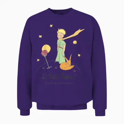 Le Petit Prince Stars Fox Pink Planet Unisex Sweatshirt - Purple