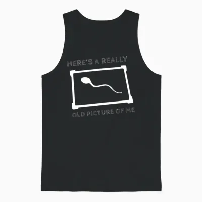Here's My Really Old Picture of Me Unisex Tank Top - Black