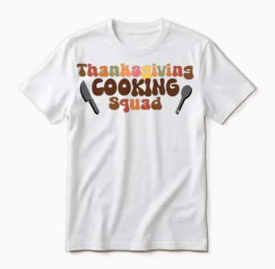 Funny Thanksgiving | Thanksgiving Cooking Squad Unisex T-Shirt - White