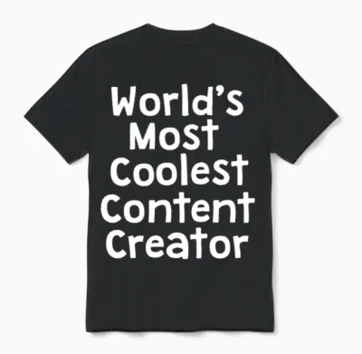 World's Coolest Content Creator Unisex T-Shirt - Black