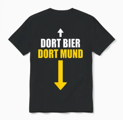 Dortmund Dort Mund Dort Beer Arrow T-Shirt, Black Unisex T-Shirt - Black