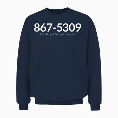 Retro 80s Music Nostalgia Pop Culture Classic Lyrics Gift Unisex Sweatshirt - Navy