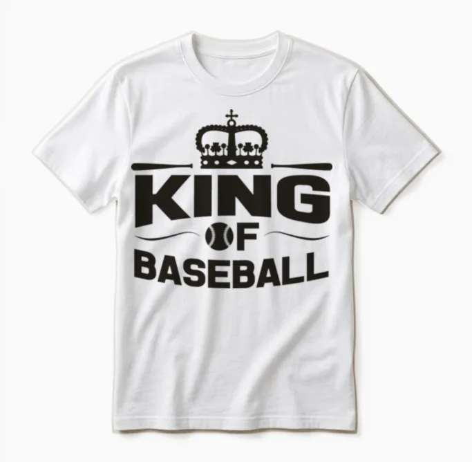 King of Baseball Retro & Softball Unisex T-Shirt - White