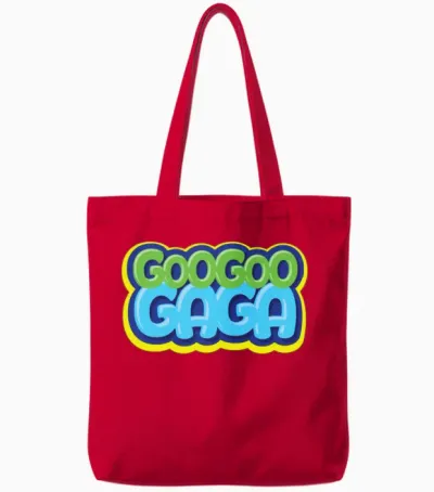 Goo Goo Gaga Logo Tote Bags - Red