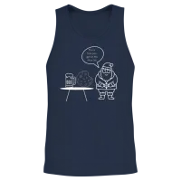 Funny Santa Joke Christmas Unisex Tank Top - Navy – 2
