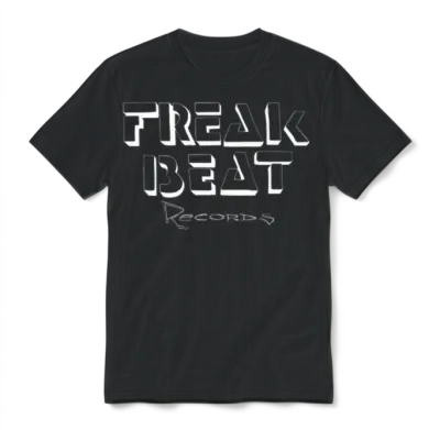 Freak Beat Records White Unisex T-Shirt - Black