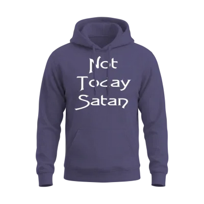 Not Today Satan Shirt Women Christian Shirts Gift Unisex Hoodie - Heather Sport Dark Navy