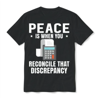 Funny Tax Accountant Peace Unisex T-Shirt - Black