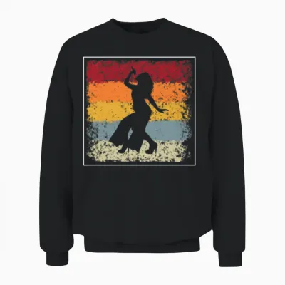 Singer Retro Unisex Sweatshirt - Black