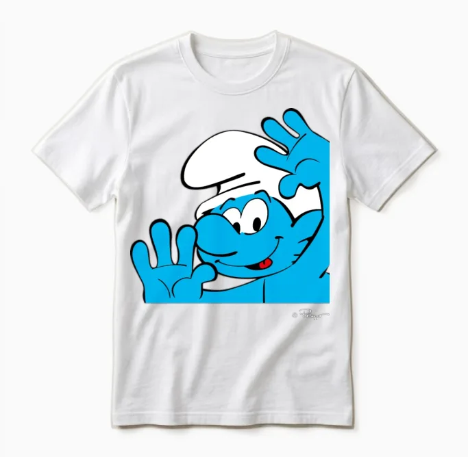 The Smurfs Gift Jokey Smurf Unisex T-Shirt in White