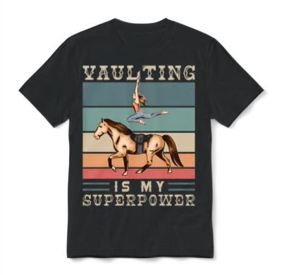 Horse Riding Vaulting Is My Superpower Unisex T-Shirt - Black