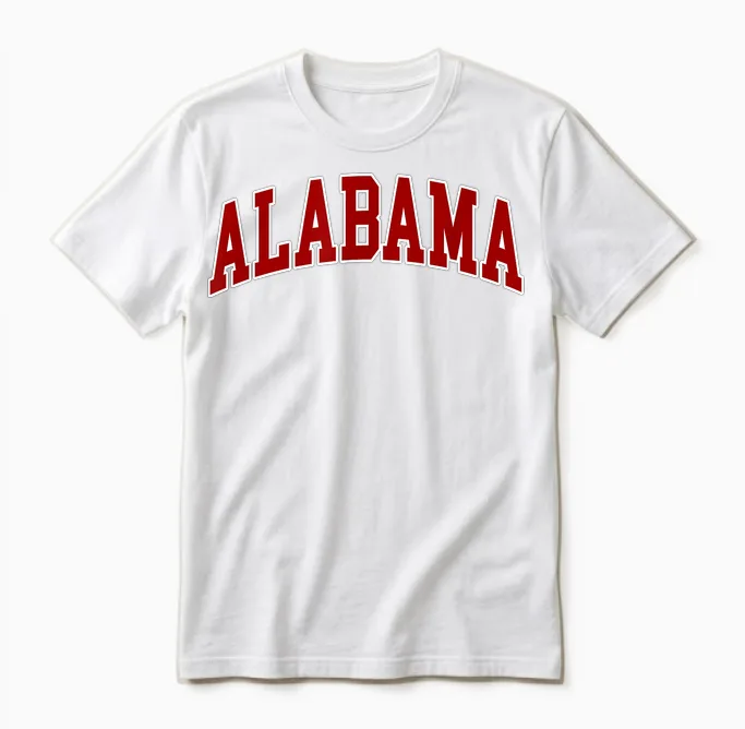 Alabama - Throwback Design - Classic Unisex T-Shirt in White