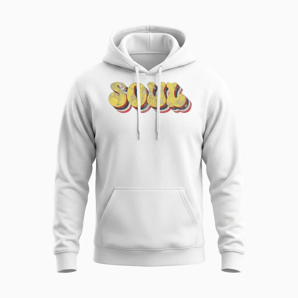 Soul Retro Unisex Hoodie in White