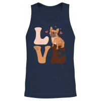 Bulldog Dog — Lovers Gift Unisex Tank Top - Navy – 2