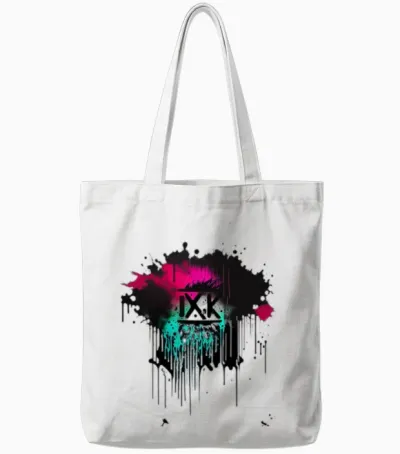 Street Culture Grunge Style Tote Bags - White