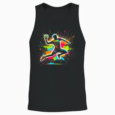 Handball & Handball Graphic | Men, Boys & Teens T-Shirt, Black, S Unisex Tank Top - Black