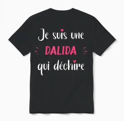 Woman I Am a Dalida That Tears Humor Dalida T-Shirt, Black Unisex T-Shirt - Black